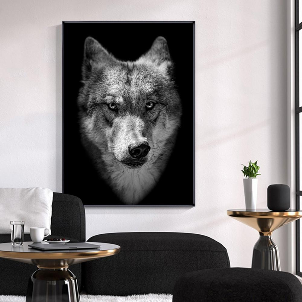 Grassland Wolf Animal Poster Print Canvas Wall Living Room Art Pop Art Home Decoration