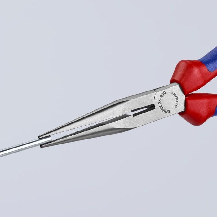 KNIPEX Long Radio Pliers 200mm 2612200 (Silver/Red/Blue)