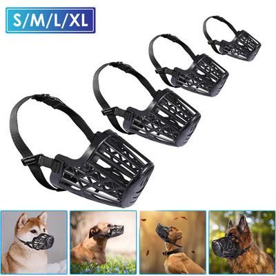 Pet Mouth Cover Dog Намордник Platic Mesh Cover Mouth Cap For Dogs Регулируемый намордник Anti-Bite для маленьких средних и больших собак