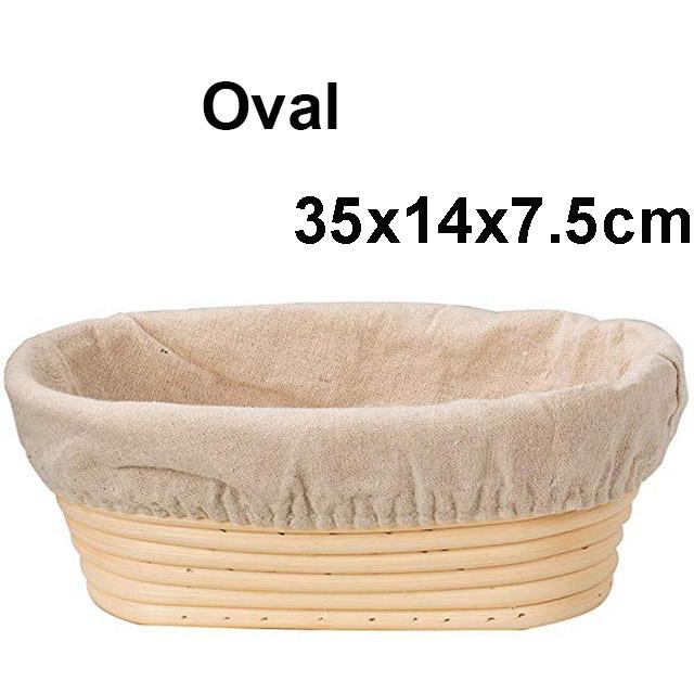 Rattan Bread Proofing Basket Natural Oval Rattan Wicker Dough Fermentation Sourdough Bread Basket