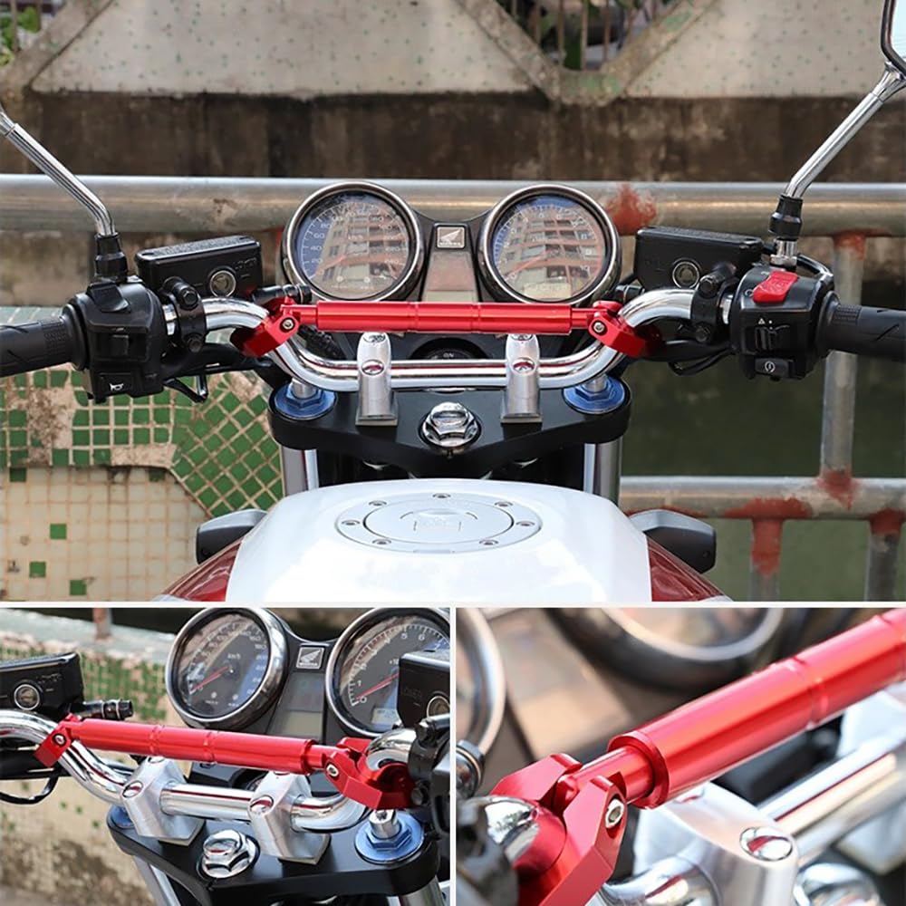 22mm Handlebar Stabilizer Brace Bar for Hunter and CT Cub, Strom, PCX, (Silver)