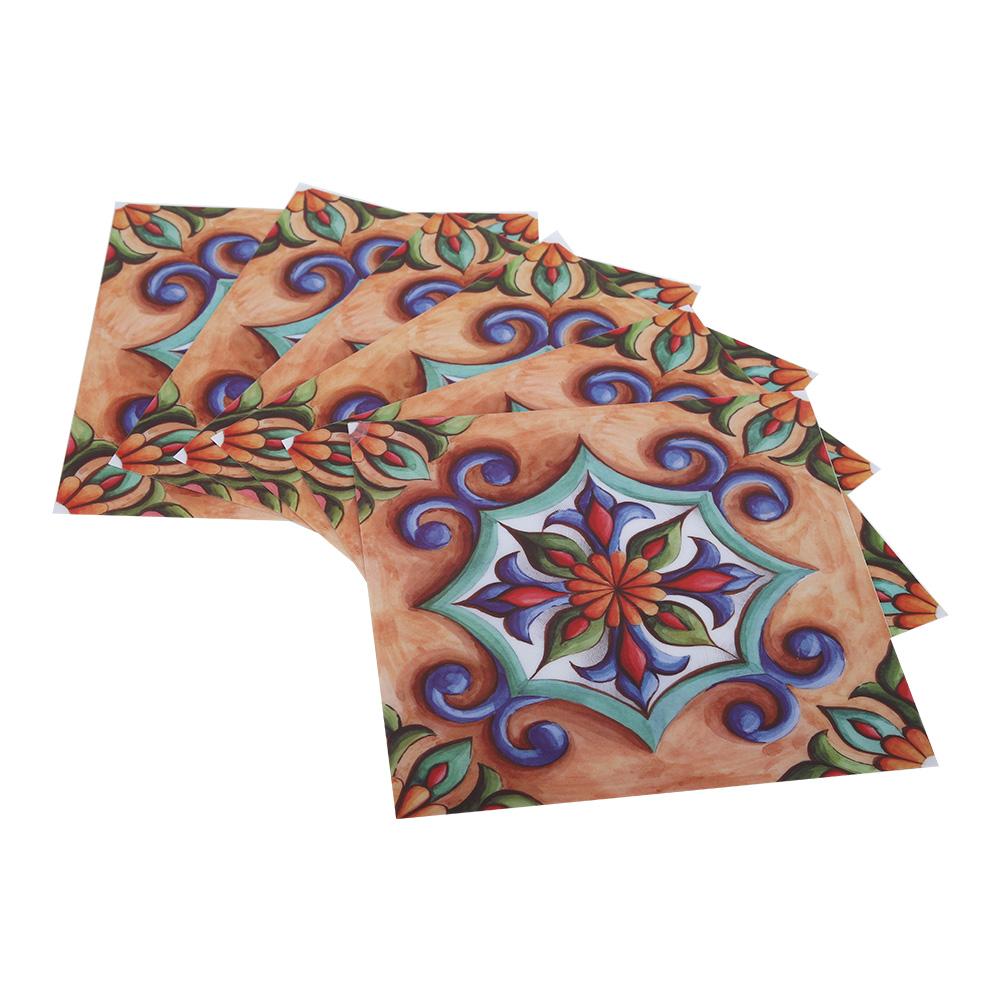 6 шт. Самоклеящиеся наклейки на пол из ПВХ для плитки, ванной комнаты, кухни, комнаты, стены, лестницы