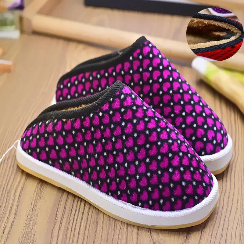 Women Winter Slippers Non Slip Home Plus Size Men Slides Thick Warm Cotton Shoes Women Slippers