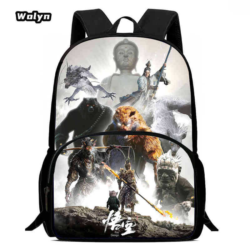 Wukong Черный Миф Wukong Игра Анимация Рюкзак Студенческая Школьная Сумка Компьютерная Сумка