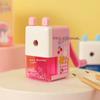 M&G Hand-Crank Pencil Sharpener Automatic Lead Feeding Portable Pink Square FPS90606 1 Piece