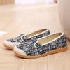 2025 Весенние балетки Этнические парусиновые повседневные женские туфли Удобные нескользящие туфли-рыбаки На шнуровке Оксфорды Одинарные кроссовки
