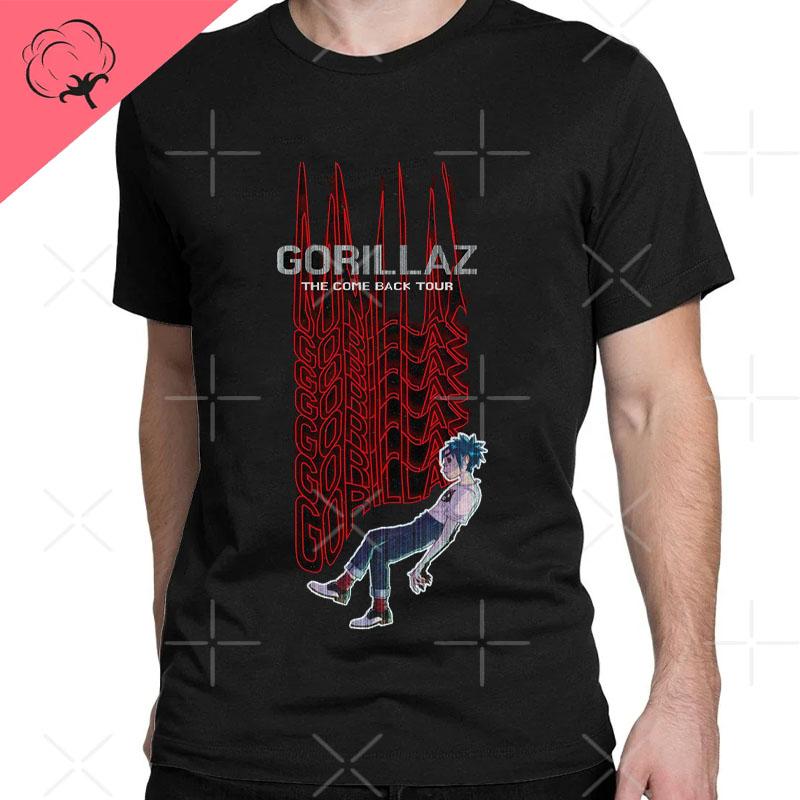 2026 Новые Забавные Музыкальные Группы Gorillaz Demon Days Повседневные Футболки Мальчик Сумасшедшие Футболки Круглый Воротник Короткий Рукав Футболки Одежда Футболка