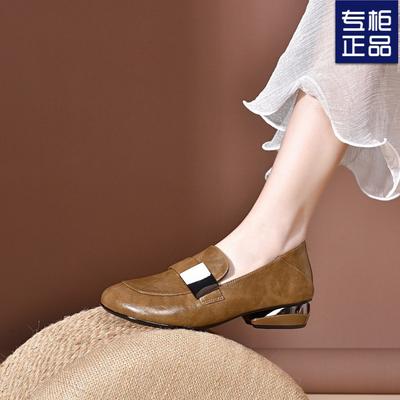 Лоферы темперамент универсальные женские маленькие кожаные туфли с юбками женские туфли с неглубоким горлом одинарные туфли женские 2025 новые весенне-осенние туфли