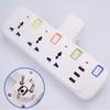 Plastic Universal Power Strip Multi-function Overload Protection USB Quick Charge White Multi Socket Extension Socket Power