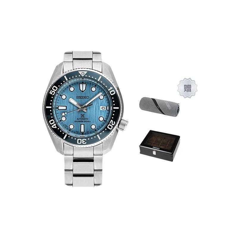 Seiko Коллекция Prospe Механический механизм Часы с ремешком из нержавеющей стали Мужские часы Синий циферблат SPB299J1