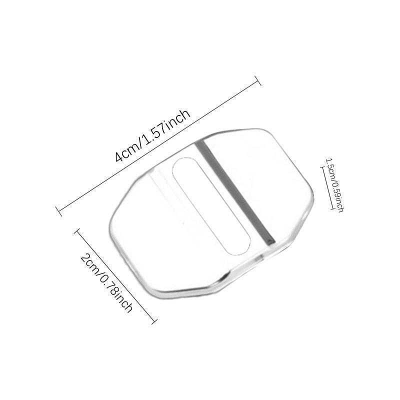 Крышка замка двери фургона из нержавеющей стали, ограничитель двери транспортного средства, защитный кожух, защелка двери, отделка цилиндра замка, хромированная крышка, ограничитель двери транспортного средства