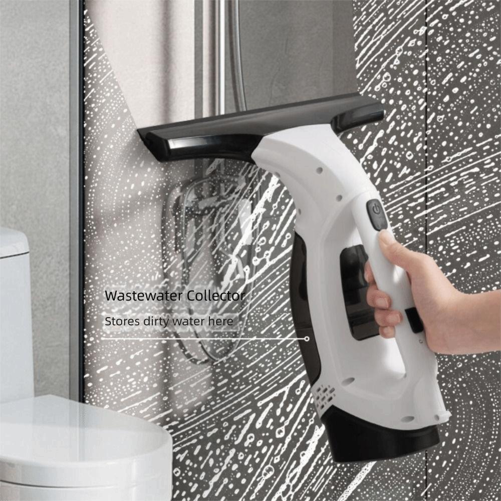 Portable Design Electric Window Cleaner Water Spray Function Powerful Suction Handheld Window Cleaner Cordless Operation