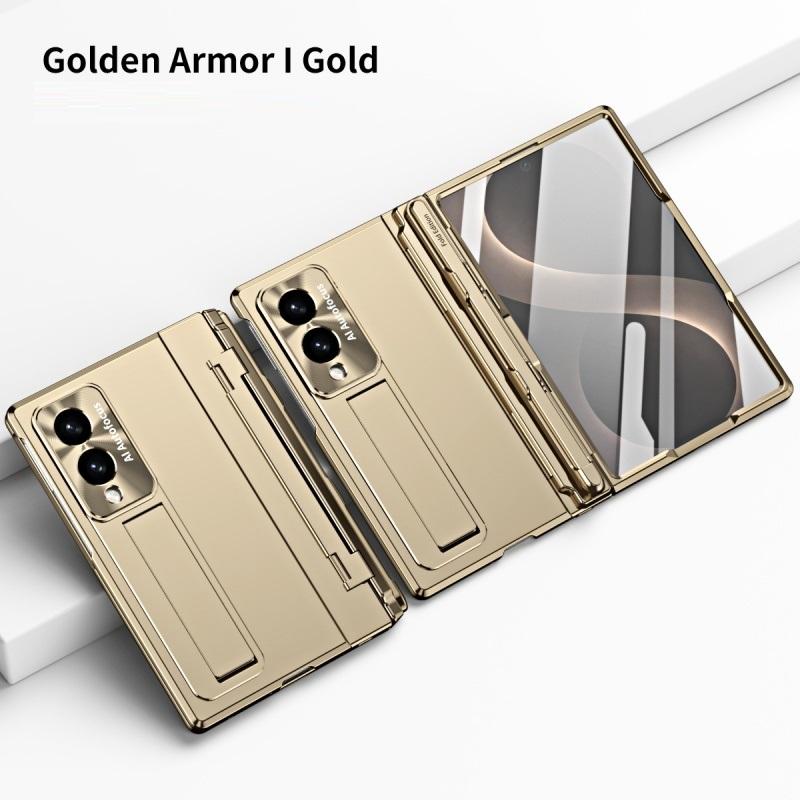 Для Samsung Galaxy Z Fold 8 Ultra / 8 7 6 5 4 3 360 Полная Защита Чехол-шарнир Складной Чехол Закаленное Стекло Пленка Подставка ПК Чехол