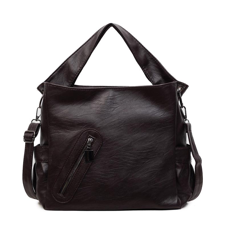 2025 Женская Модная Текстурированная Сумка-Тоут Большой Вместимости на Плечо и Через Плечо