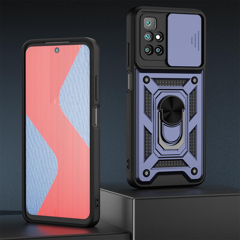 Heavy Duty Shockproof Case for iPhone/Samsung/Huawei/Xiaomi/OPPO/Vivo Push Pull Camera Protection Phone Cover