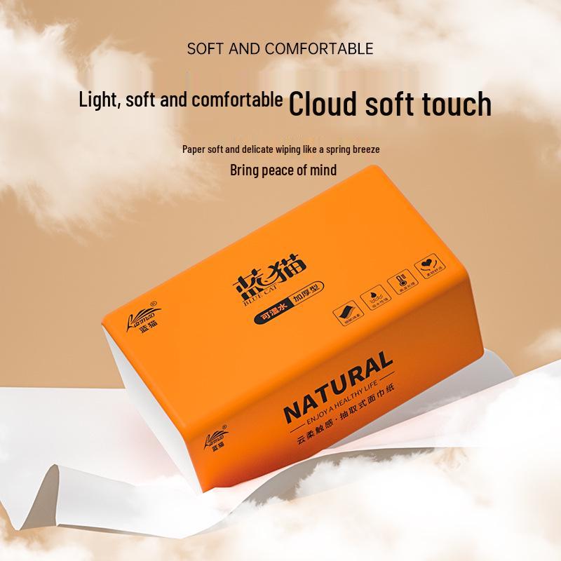 Large Pack Household Facial Tissue & Napkin Set: 10 Packs of Large Hand Towels and Toilet Paper; 270-Sheet Value Pack.