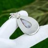 Natural Crazy Lace Agate Gemstone Pendant 925 Sterling Silver Indian Jewelry