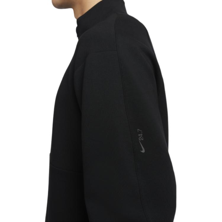 Nike Dri-Fit Невероятно Мягкая Серия 24.7 Стойка Воротник Удобная Повседневная Толстовка Мужская Толстовка Черный Темно-Дымчато-Серый HQ6954010