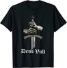 Deus Vult - Catholic Crusader Knights Templar Armor T-Shirt 100% Cotton O-Neck Short Sleeve Casual Mens T-shirt Size S-3XL