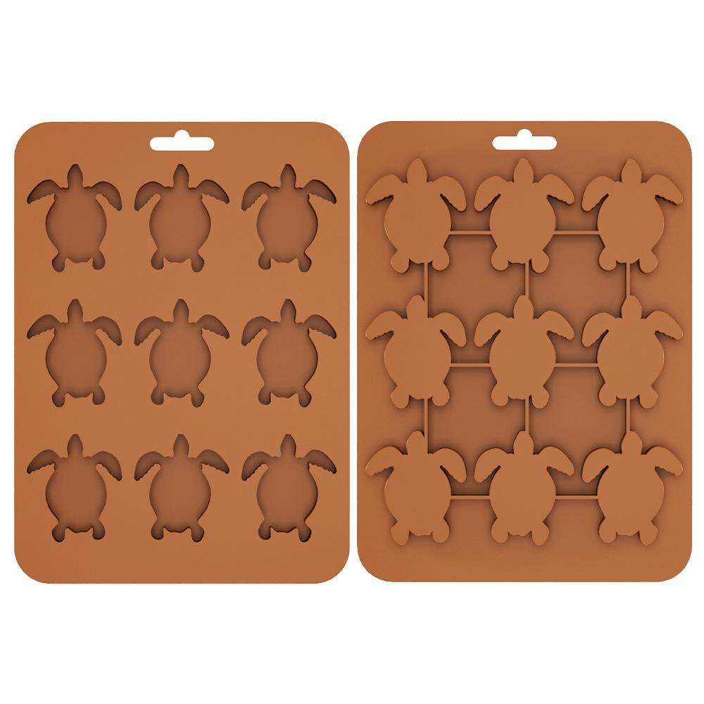 Home Silicone Ice Grid Creative Turtle Animal Ice Mold Multifunctional DIY Chocolate Biscuit Baking Mold Kitchen Accessories