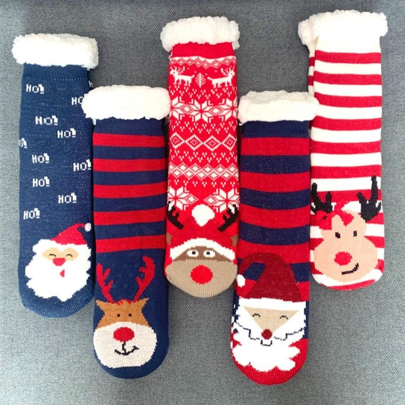 Women Winter Warm Soft Indoor Socks Cozy Plus Pile Carpet Sleeping Sock