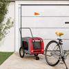VidaXL Pet Bike Trailer Red and Grey 93852