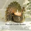 Metal Dancing Peacock Figurine for Good Luck & Love,Candle Holder for Home Dcor Tabletop Living,Showpiece for Valentine's Day,