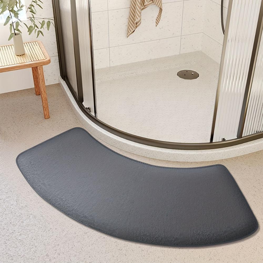Non-slip Shower Room Door Mat Curved Toilet Bathroom Foot Mat PVC Bathroom Mat Entrance Mat