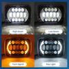 7x6'' 5X7 Inch Led Headlight Square Hi-Lo Beam Halo For Jeep Cherokee XJ Wrangler YJ Motorcycle Car Off-road Truck H6054 H5054