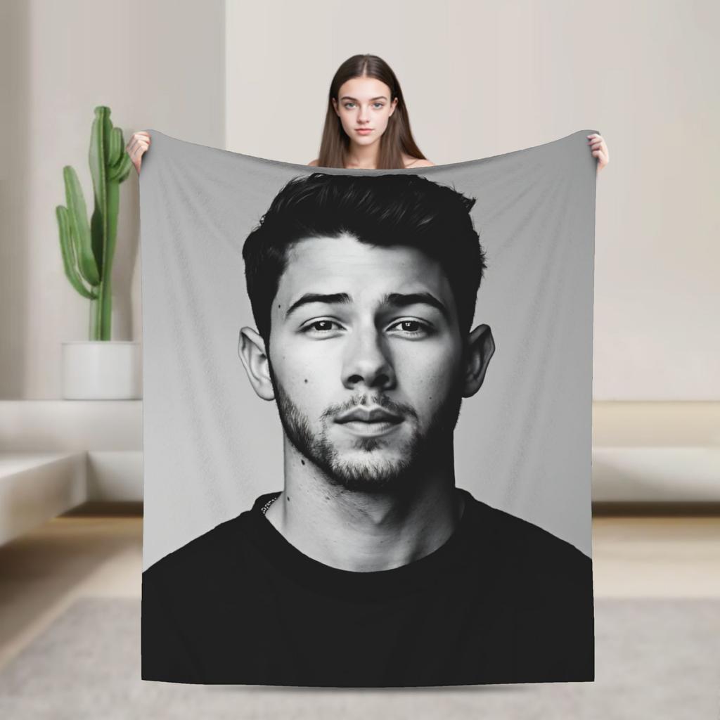 Joe Jonas  Plush Blanket Boy Girl J-Jonas Brothers  Flannel Throw Blanket For Couch Chair Sofa Bed Soft Warm Quality Bedspread