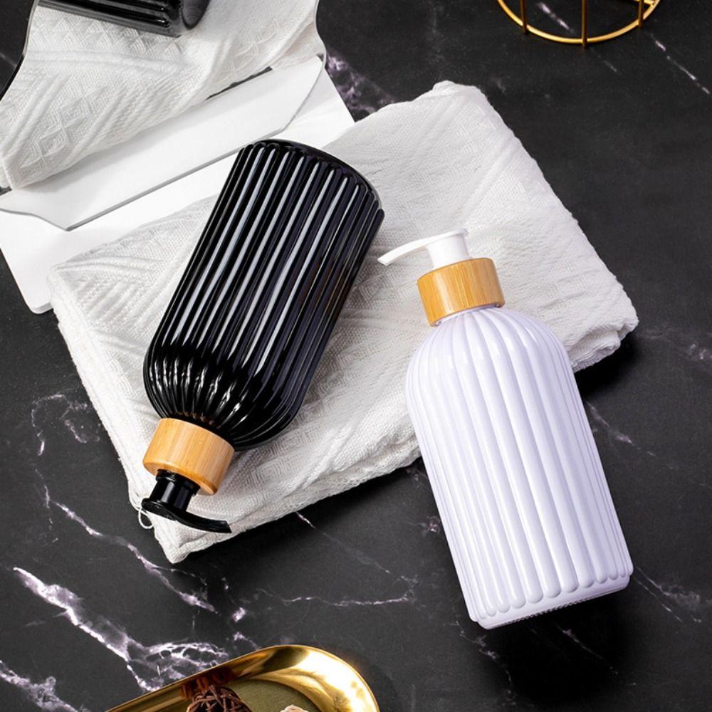 Бутылка для жидкого мыла с бамбуковым насосом, банка для хранения, новый инструмент для ванной комнаты, шампунь