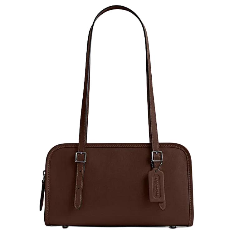 Coach Сумка под мышку Swing Zip 25 на молнии из кожи Женские сумки Кленово-красный CM565-LHMPL