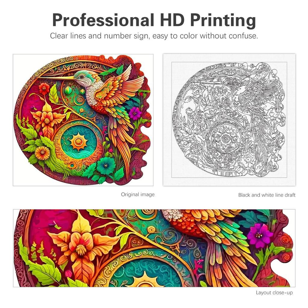 Frame Painting By Numbers For Adults Kits Bird Animal Picture By Numbers Acrylic Paint With Brushes Kits For Diy Gift 40x40