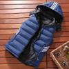 Мужская майка, зимняя куртка, теплая и повседневная мужская куртка без рукавов с капюшоном