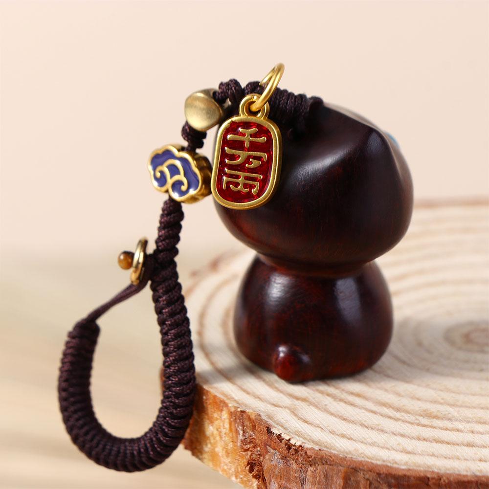 Phone Charm Mobile Phone Strap Mobile Phone Chain Mobile Phone Lanyard Wooden Cat Keychain