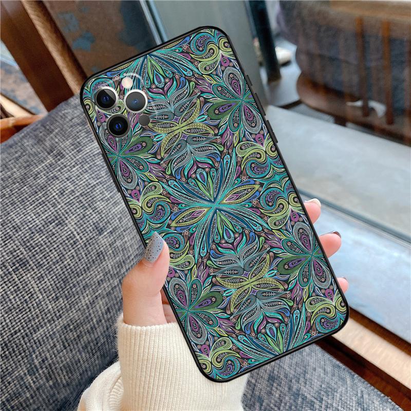 Чехол в богемном стиле для iPhone 16 15 14 12 11 13 Pro Max 12 13 mini XR 15 16 Plus 16e Защитный корпус