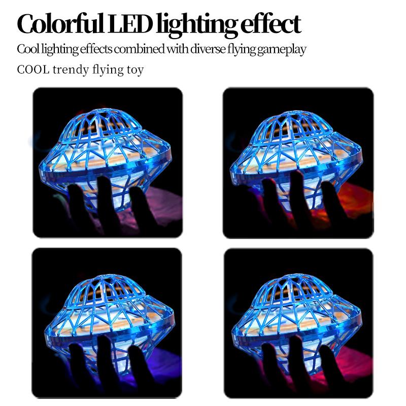 UFO Intelligent Sensing Flying Ball Hovering Saucer Floating Ball Black Technology Fingertip Gyroscope Children's Toys