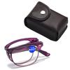 Anti-Blue Light Portable Reading Glasses With Box Men Women Folding Farsight Glasses Presbyopia Eyeglasses Diopter +1.0 To +4.0