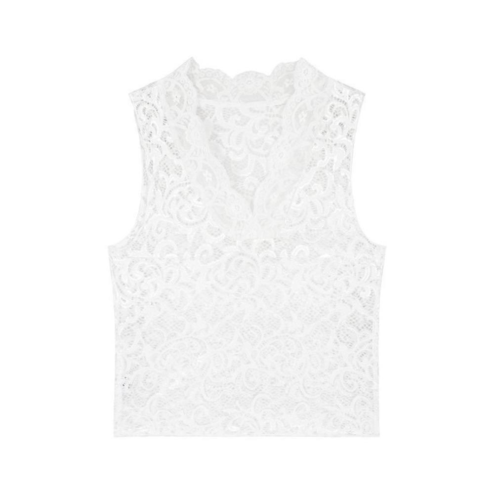 Прозрачный милый цветочный топ-топ без рукавов с кружевом, прозрачный кружевной жилет для женщин