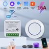 Tuya WiFi Smart Switch 16A RF 433Mhz беспроводной релейный приемник мини круглый панельный переключатель Alexa Google Home Alice голосовое управление