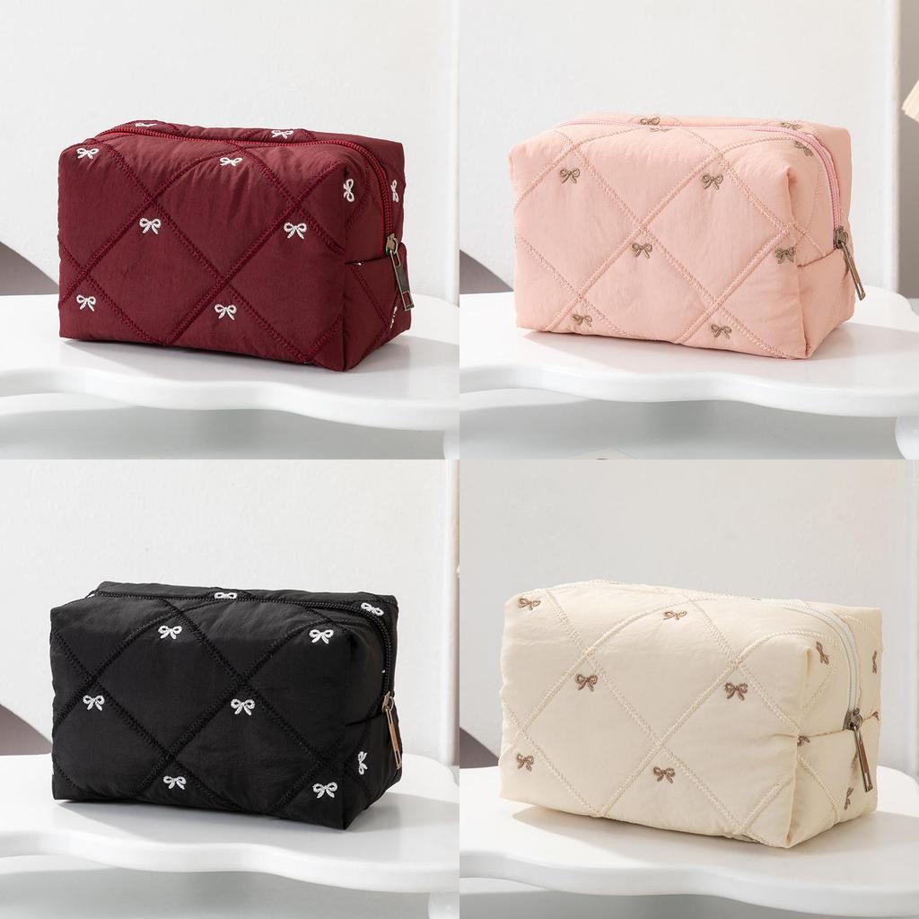 Butterfly Knot Cosmetic Bag For Travel And Home Use With Lightweight Durable Polyester Fabric