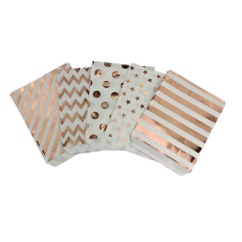 50/100 Pcs 46 patterns 13x18 CM degradable bronzing kraft paper bag envelope wedding Christmas gift baking sealed packaging