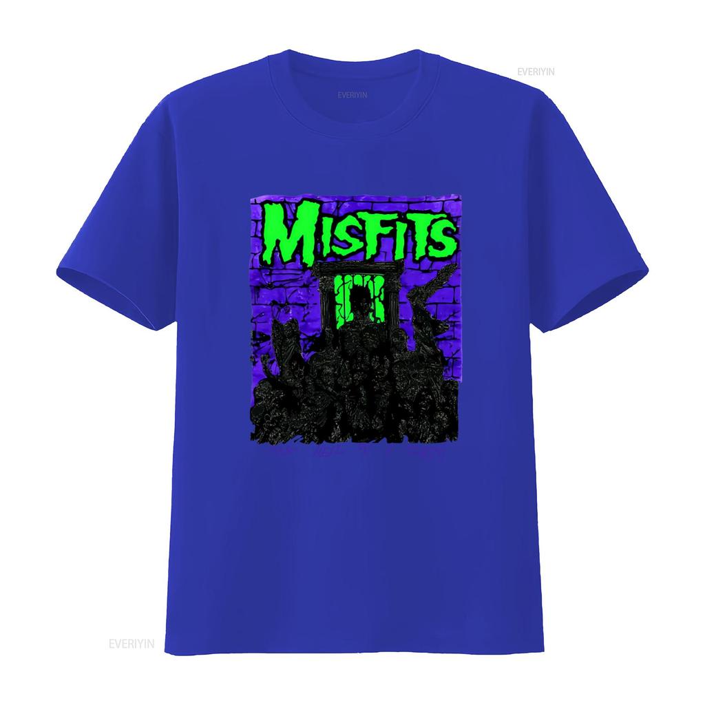MISFITS 80s Rock Band One Hell of A Party T shirt Vintage Style for Fans vintage Washed Stylish graphic Versatile