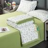 Summer Thin Quilt Bed Sheet Pillowcase 4pcs Bedding Set Home Textiles Soft Double Blanket Print Air-conditioning Quilt Washable