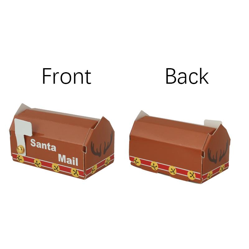 50 шт. рождественский почтовый ящик в форме подарочной коробки для конфет, детская рождественская упаковка для печенья, сумка для домашнего декора Navidad Noel, Новый год