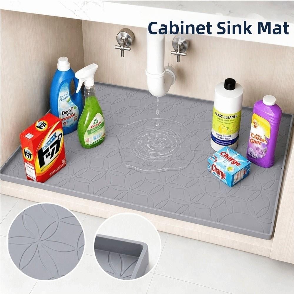 Waterproof Under Sink Mat Raised Lip Cabinet Liner High-quality Sink Drain Pad Shelf Liner