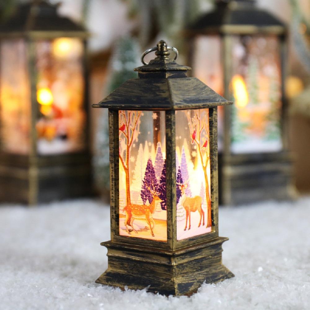 Christmas Decorations: Small Wind Lamps, Candle Lamps, Electronic Snowmen, Night Lights, Desktop Ornaments Navidad
