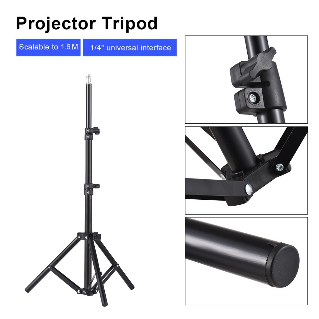 Universal Projector Tripod Stand Stretchable Projector Bracket Aluminum Alloy Portable Holder 1 4 Interface