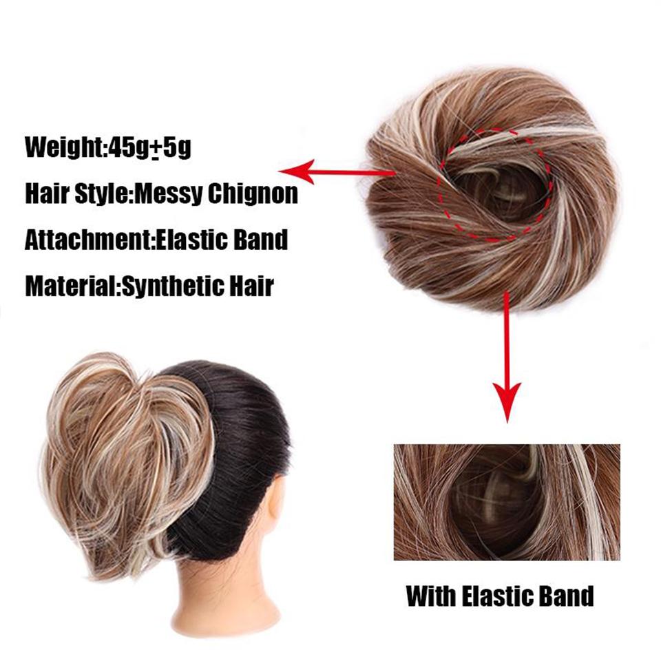 Модные булочки для наращивания волос, эластичные синтетические грязные резинки для волос, шиньон, эластичная лента, шиньоны для женщин