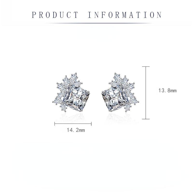 Sace Gems Classic Copper Alloy Zircon Earrings Ladies Jewelry Wedding Promise Party Gift